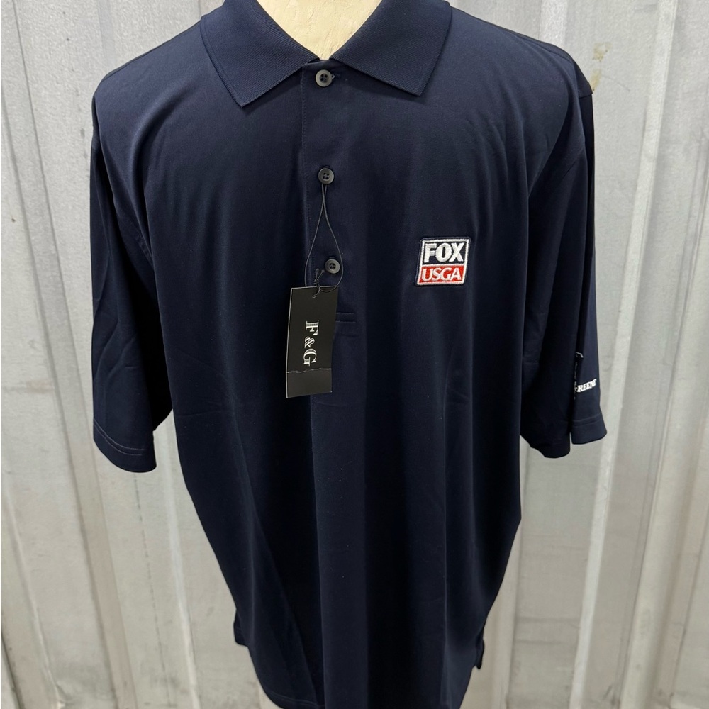 F&G Fox USGA Men's Navy Golf Polo Shirt